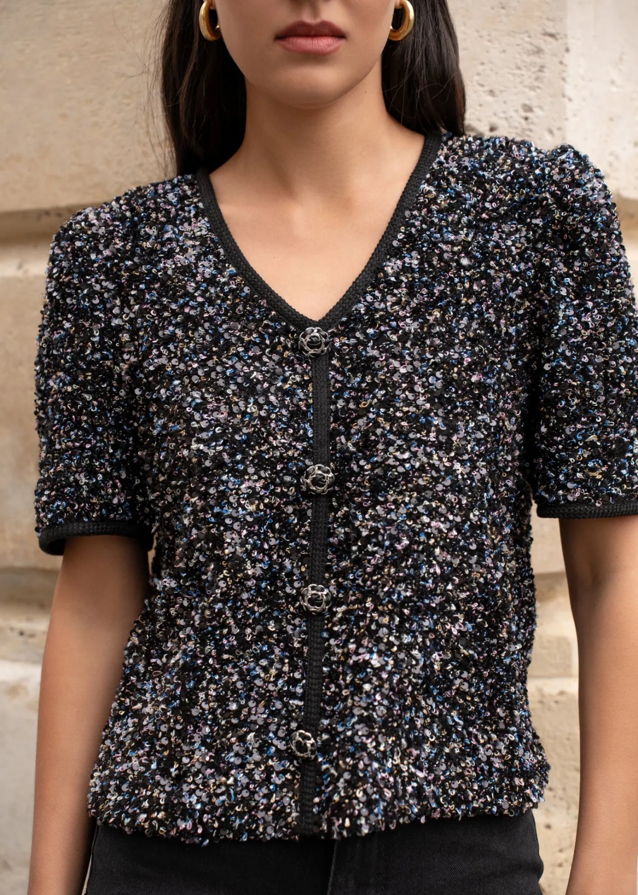 The Bouclé Sequin Jacket