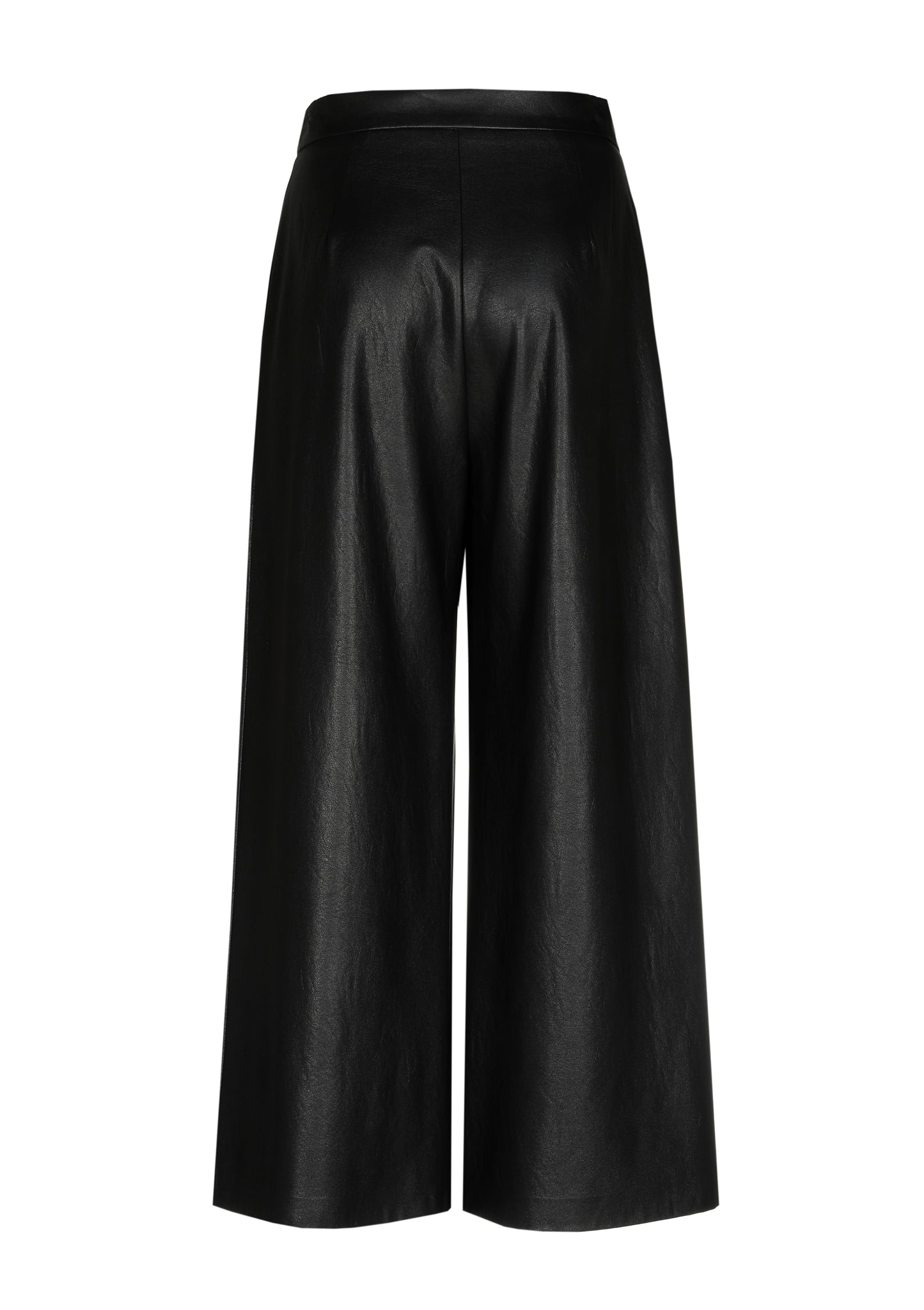 The Bianca Leather Crop Flare Trousers