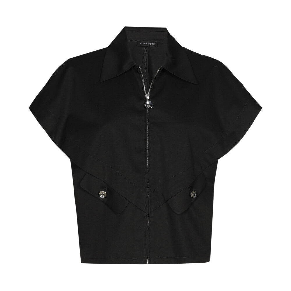 The Zanka Black Zip Top