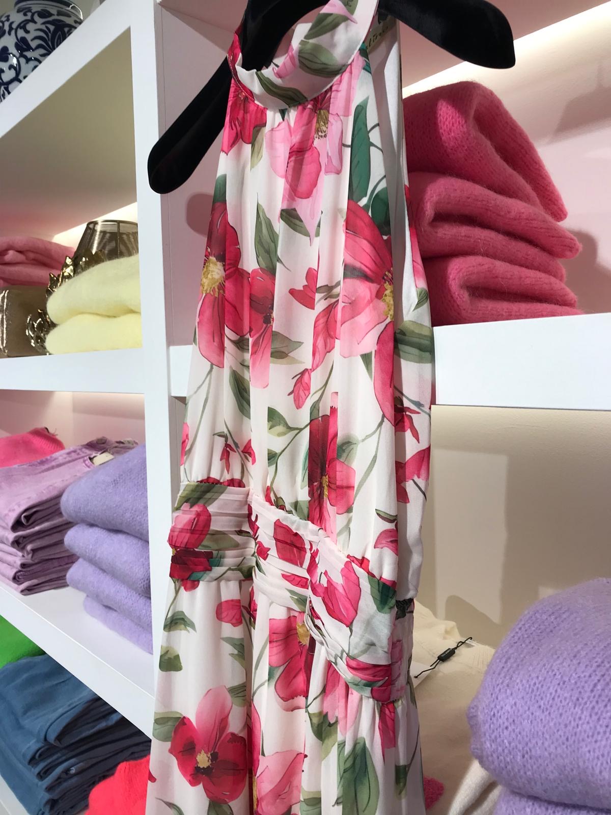 The Rose Satin Halter Neck