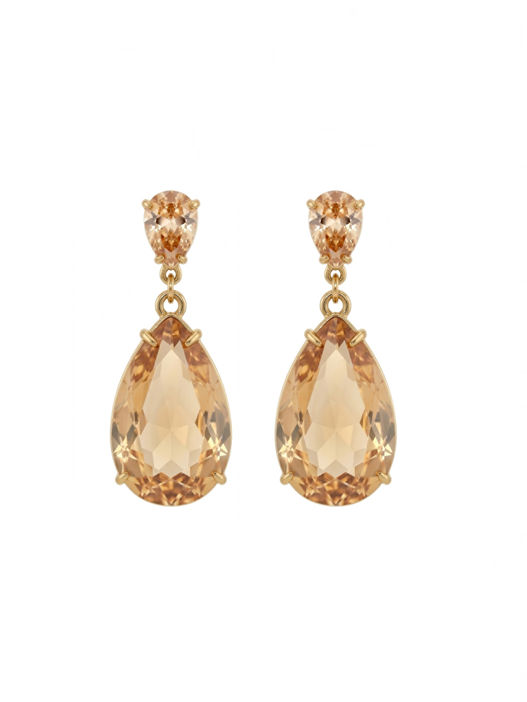 The Aurelia Champagne Cascade Earrings