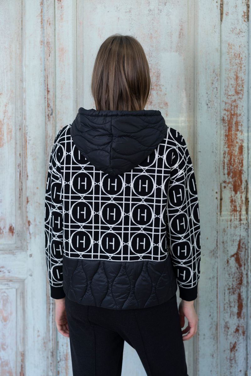 The Orie Black Knit Hoodie by Hongo