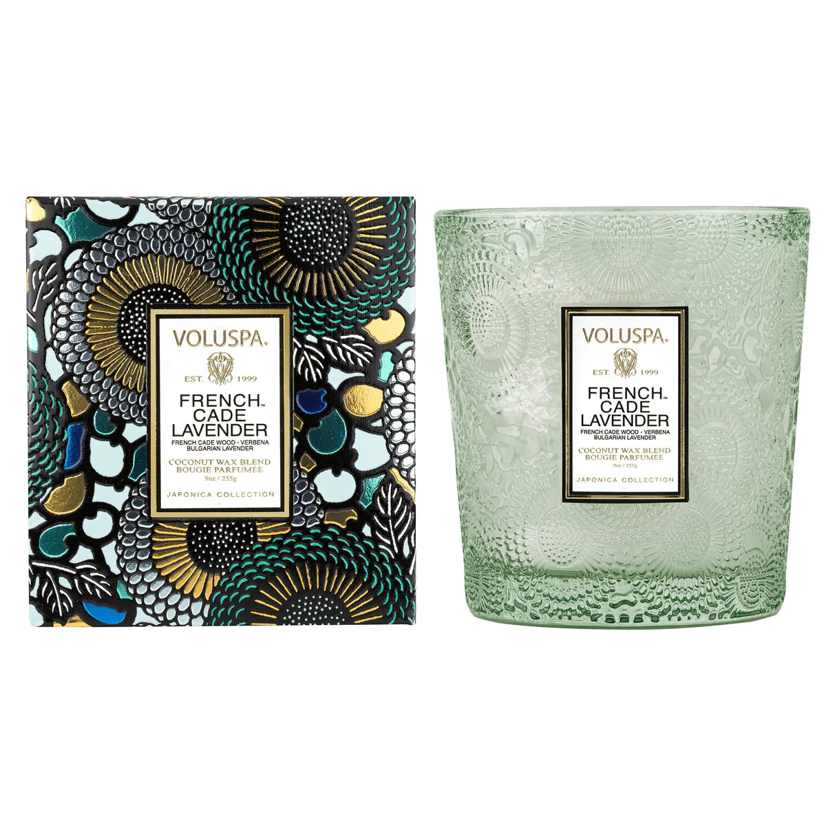 French Cade Lavendar Candle 9.0z