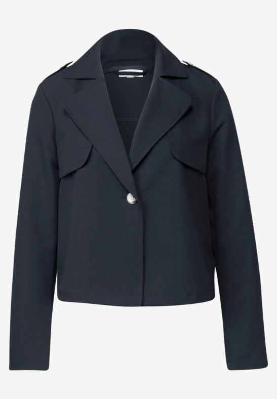 Navy Short Trench Coat