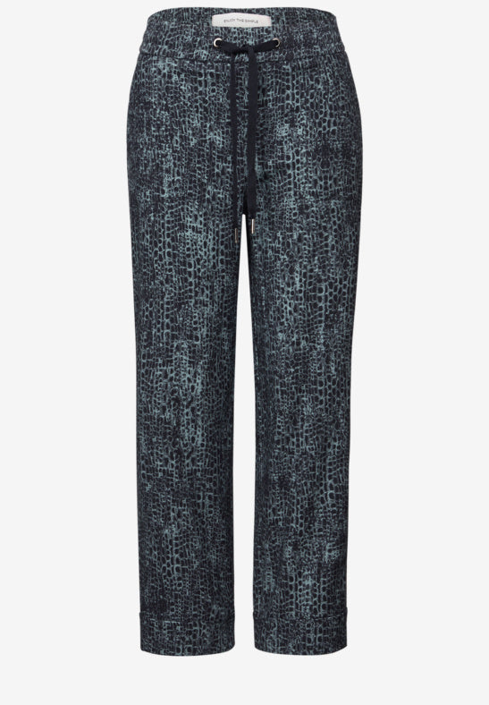 SnakePrint Trs in Petrol by Street One