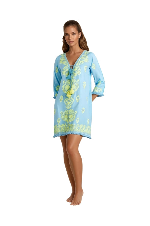 The Aggie Dress in Cornflower Blue