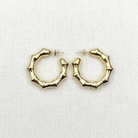 Bamboo Hoop Earrings