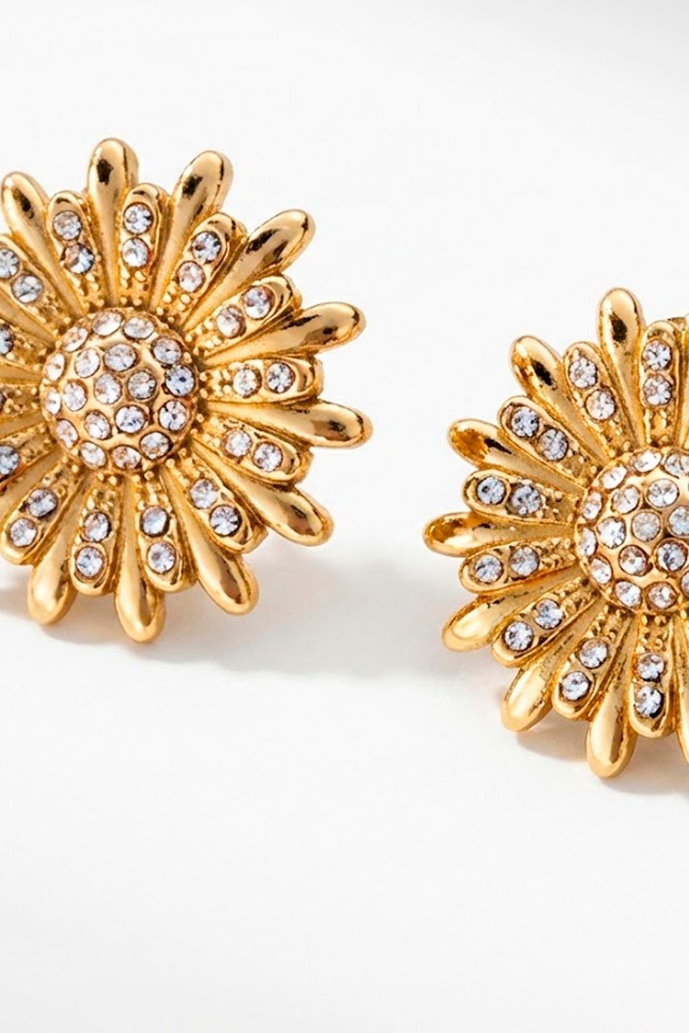 The Bianca Gold Flower Clip On