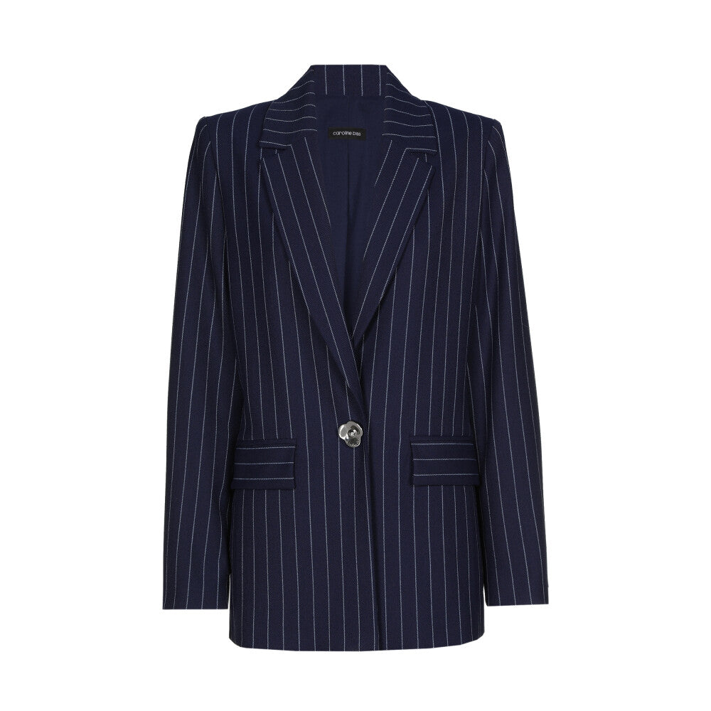 The Nala Navy Pinstripe Blazer