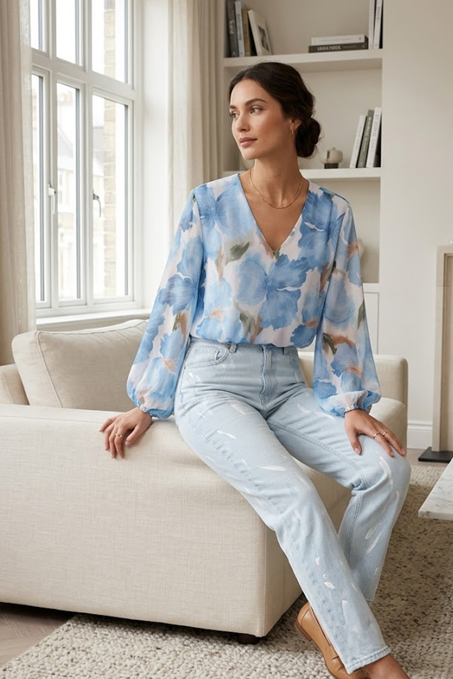 The Bla Blue Floral Top