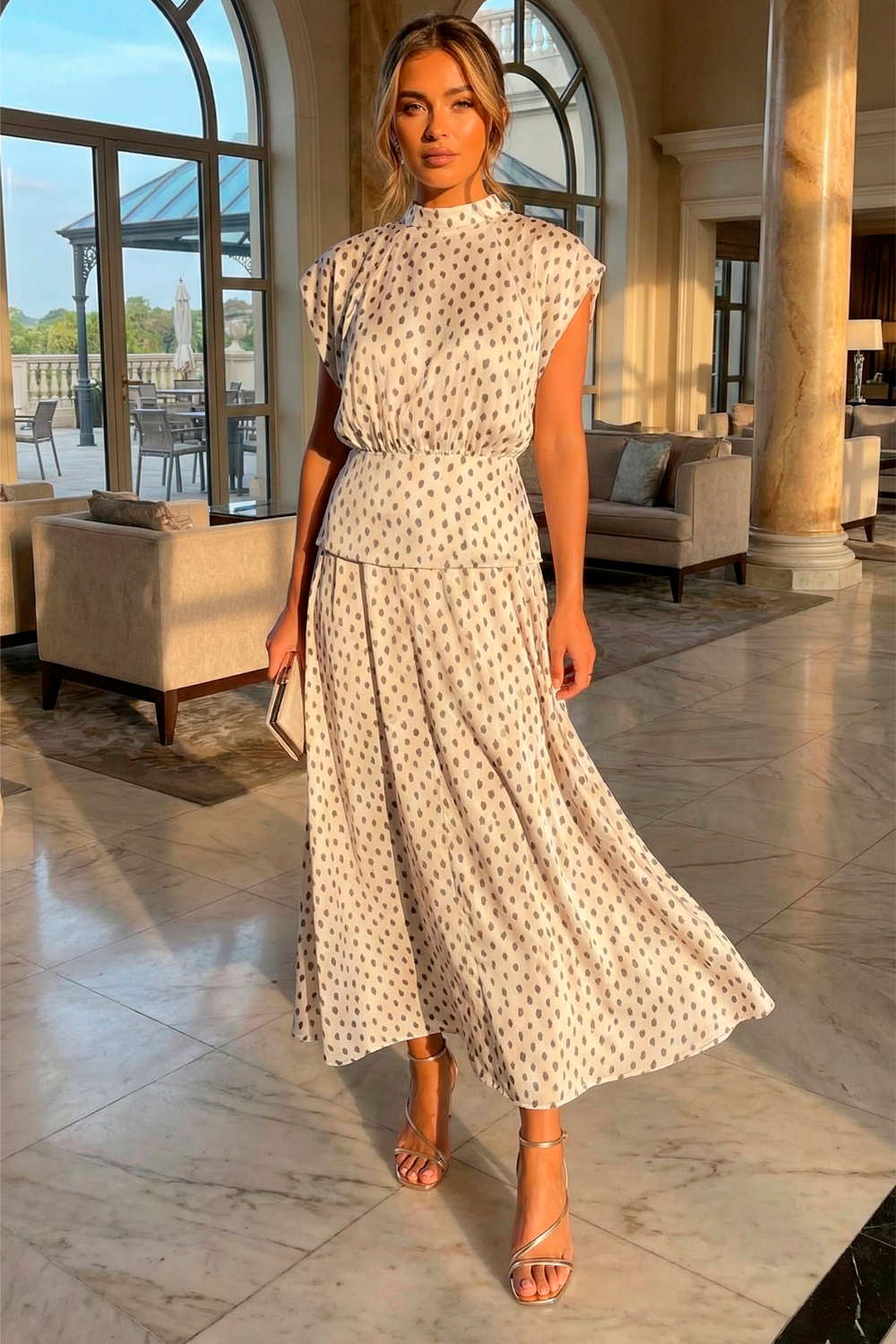 The Dahlia Dress in Ecru