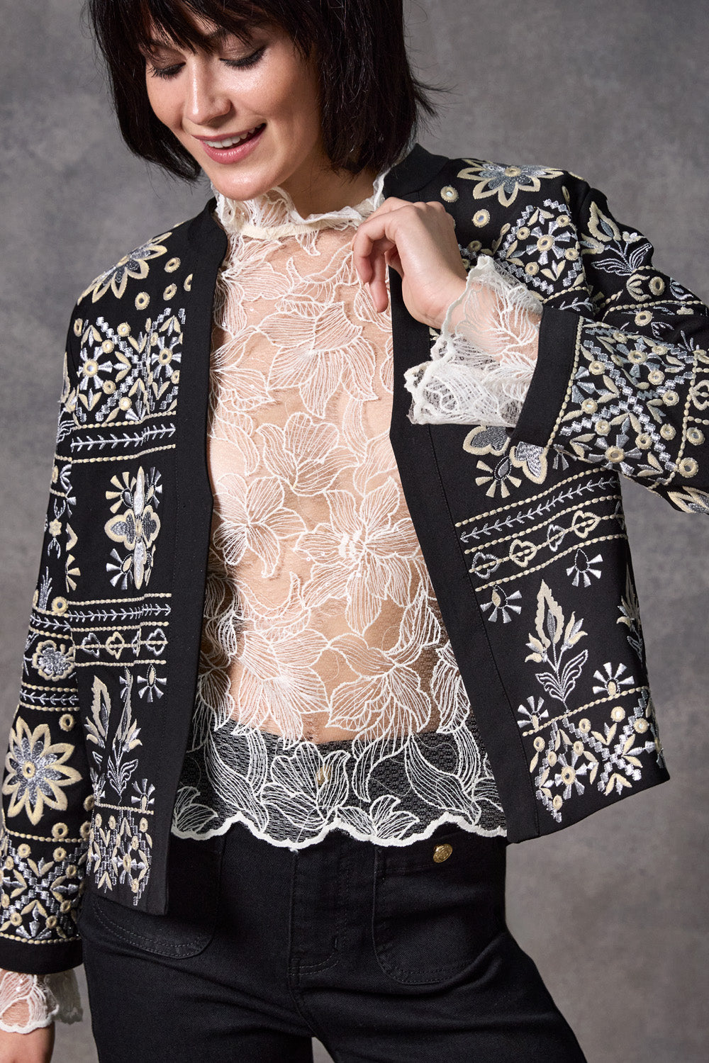 The Esme Ivory Lace Top