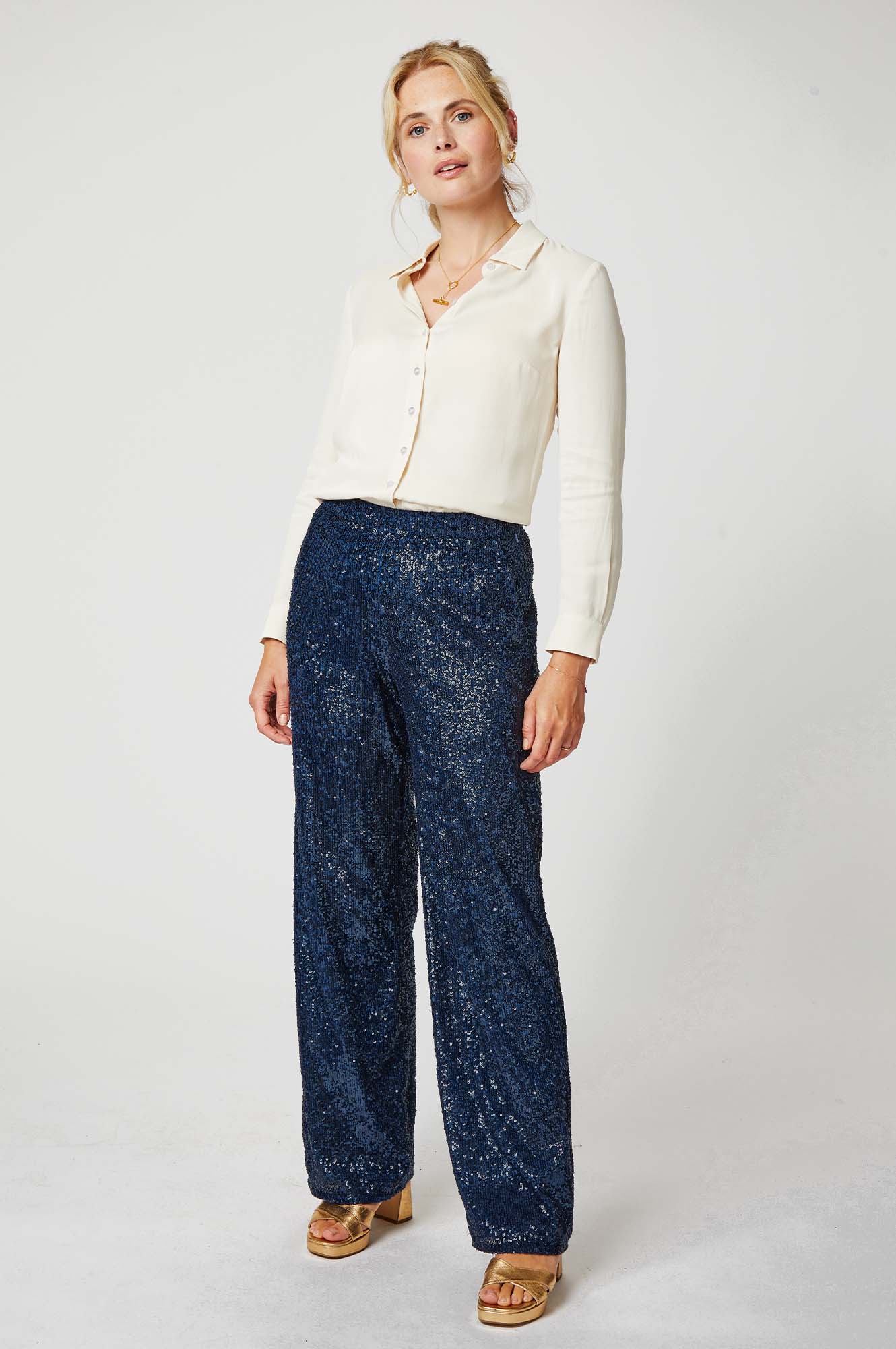 Midnight Sequin Trousers by Aspiga London