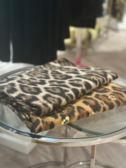 Leopard Gold Wrap