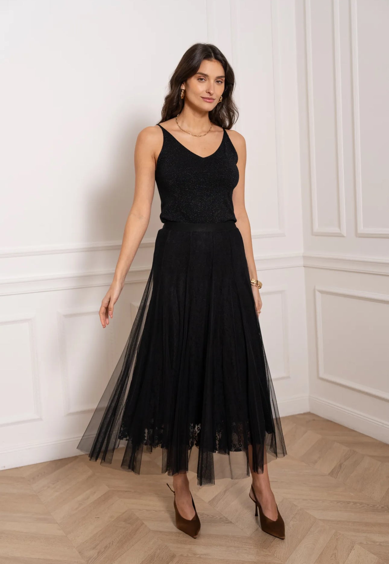 Isla Black Tulle Skirt