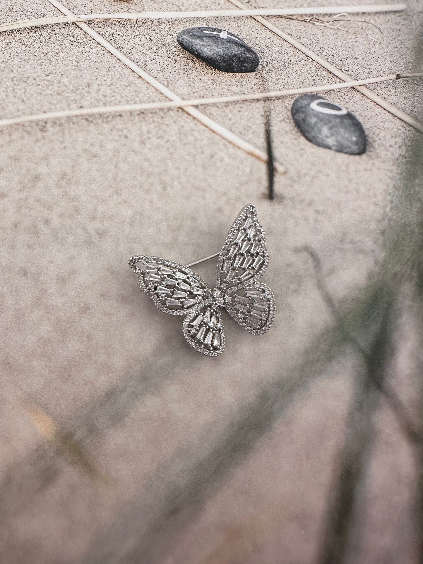 Butterfly Crystal Brooch