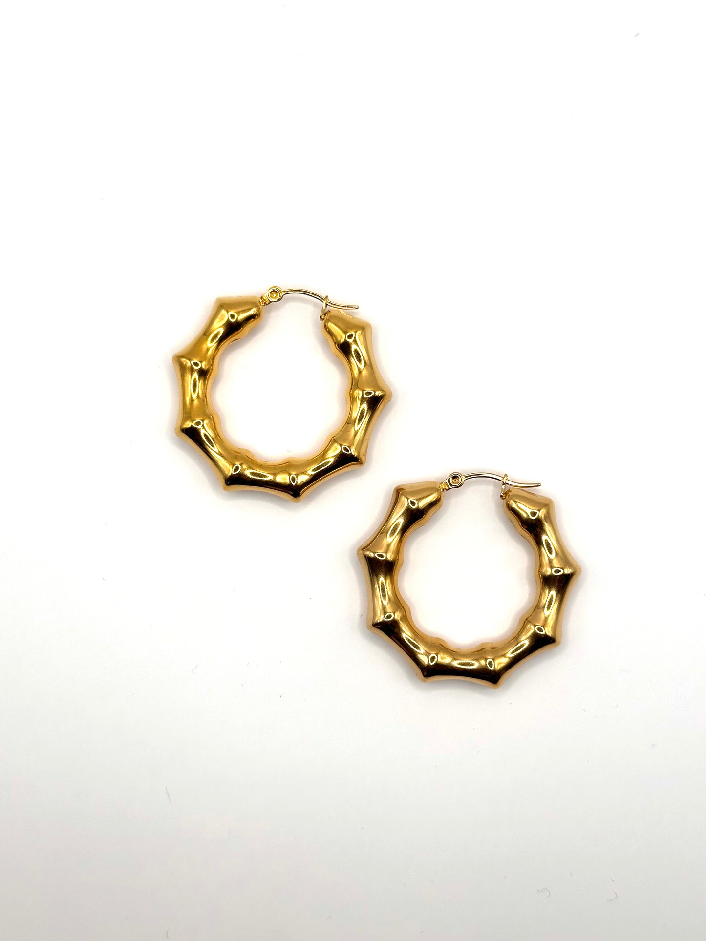 Bamboo Hoop Earrings