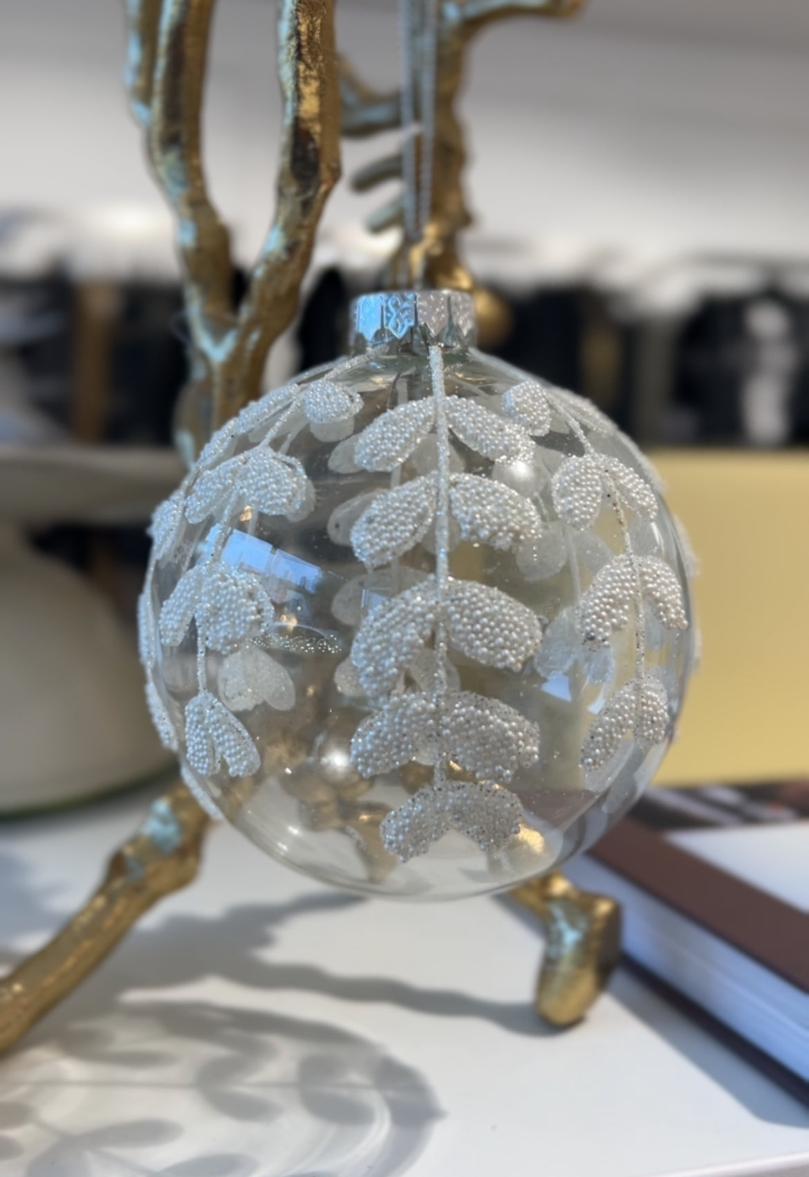 Glass Leaf Bauble