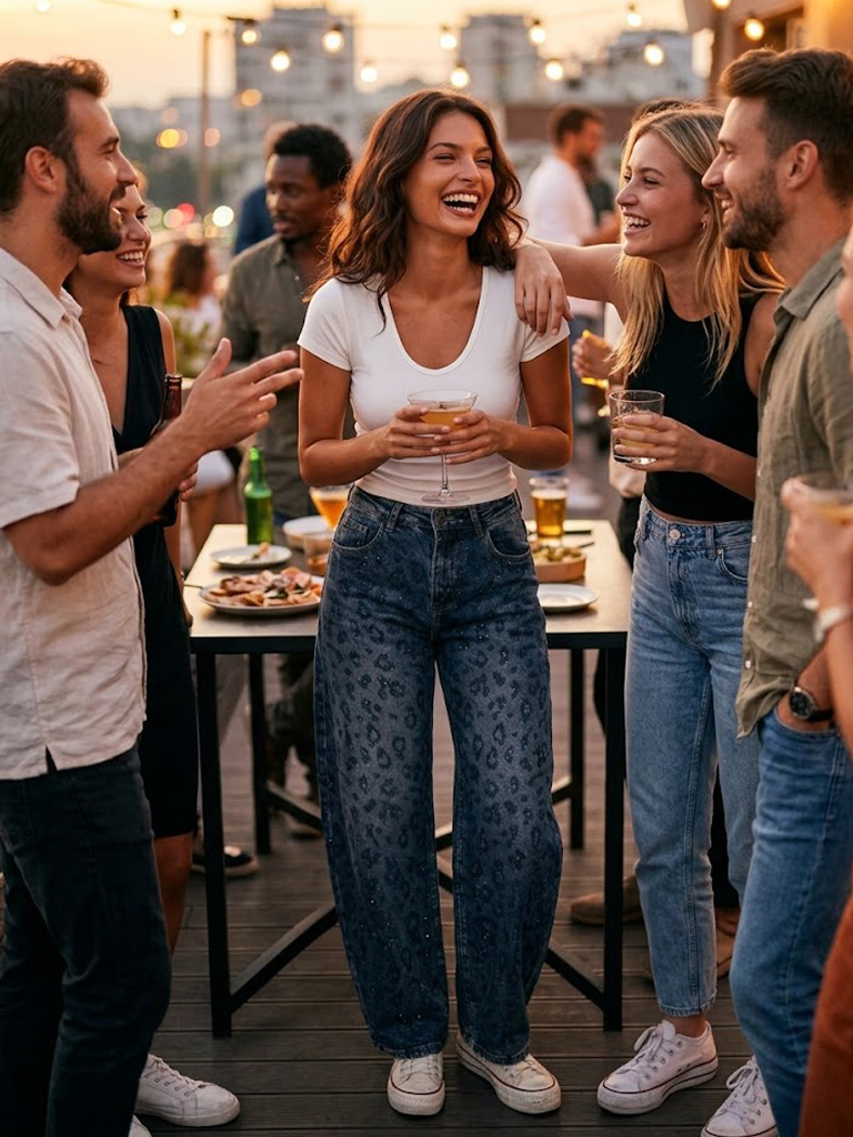 The Liza Leopard Jean