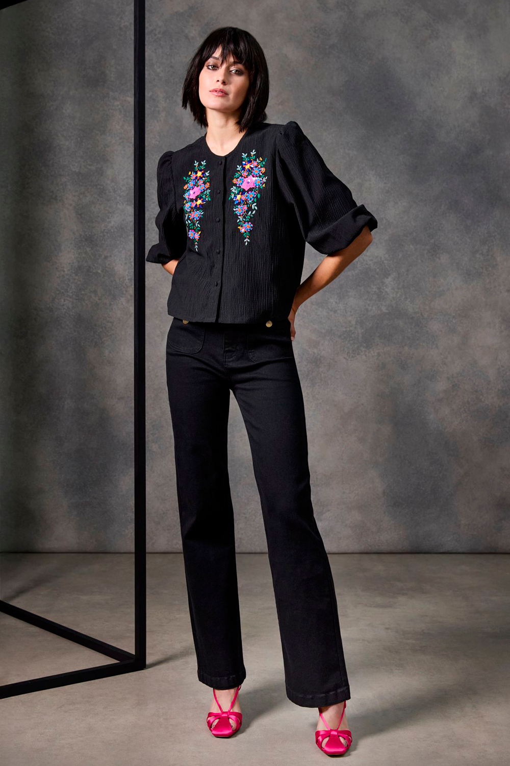 The Marlene Top with Petal Beadwork