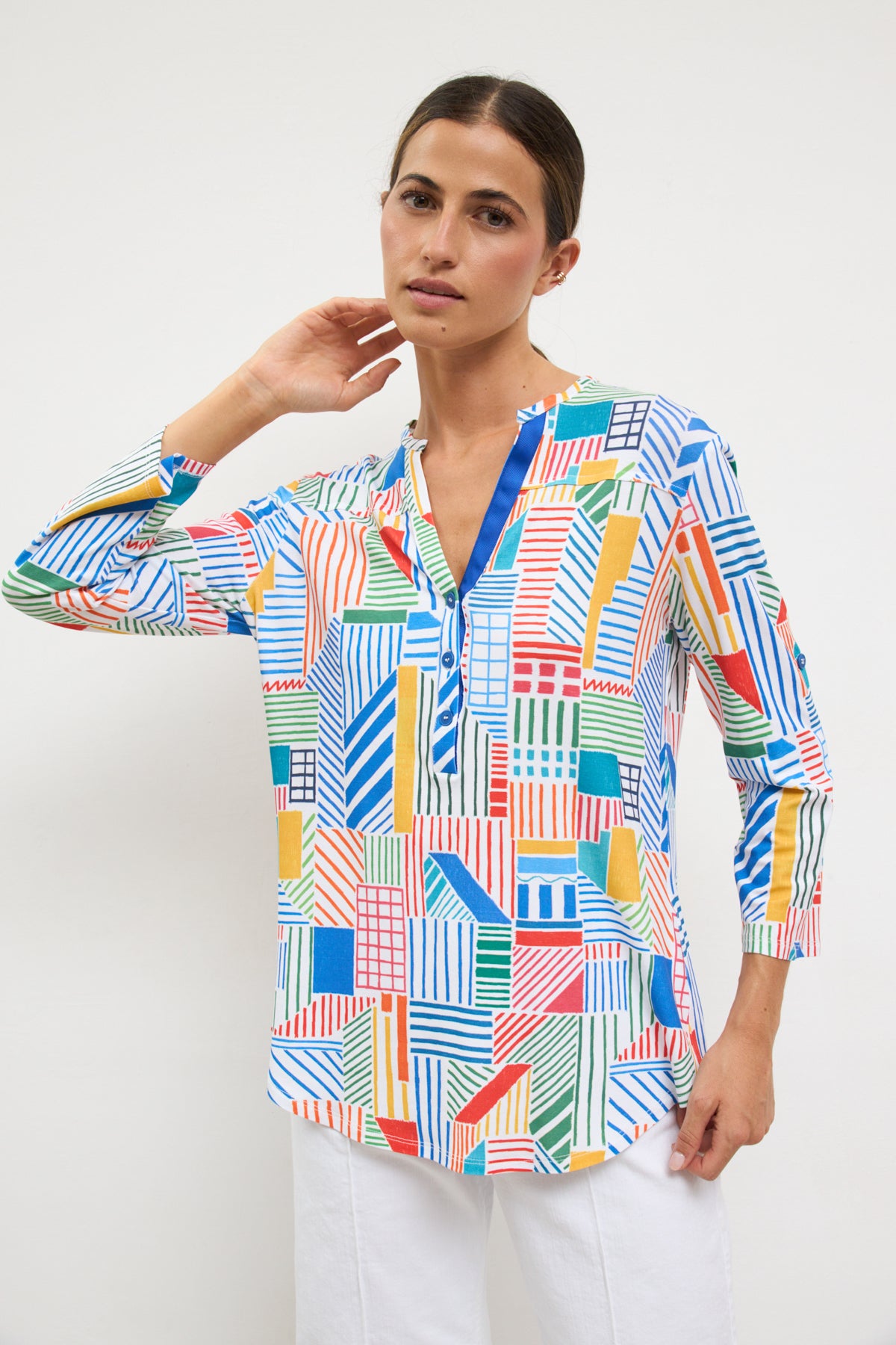 Mirva Geometric Print T-Shirt