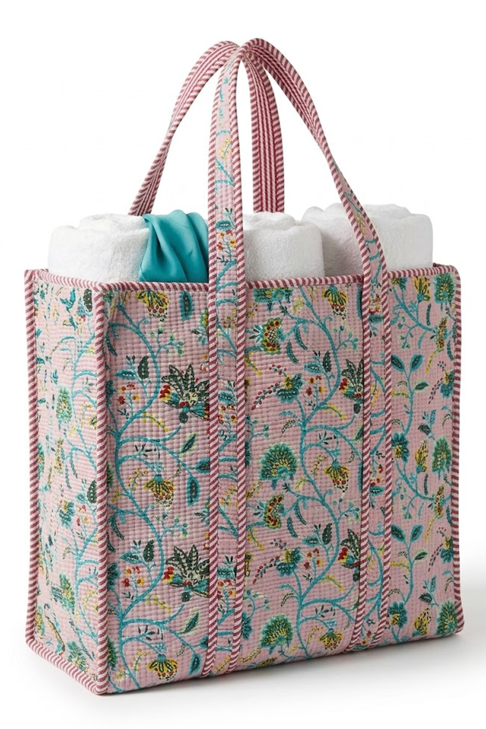 The Panther Pink Floral Tote Bag