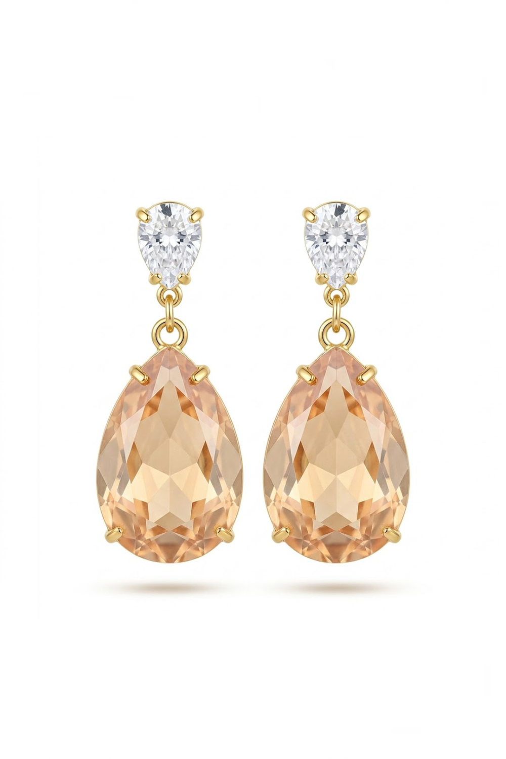 The Peridot Champagne Earrings
