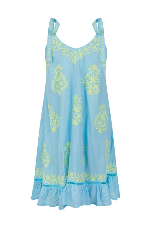 The Rumer Dress in Cornflower Blue