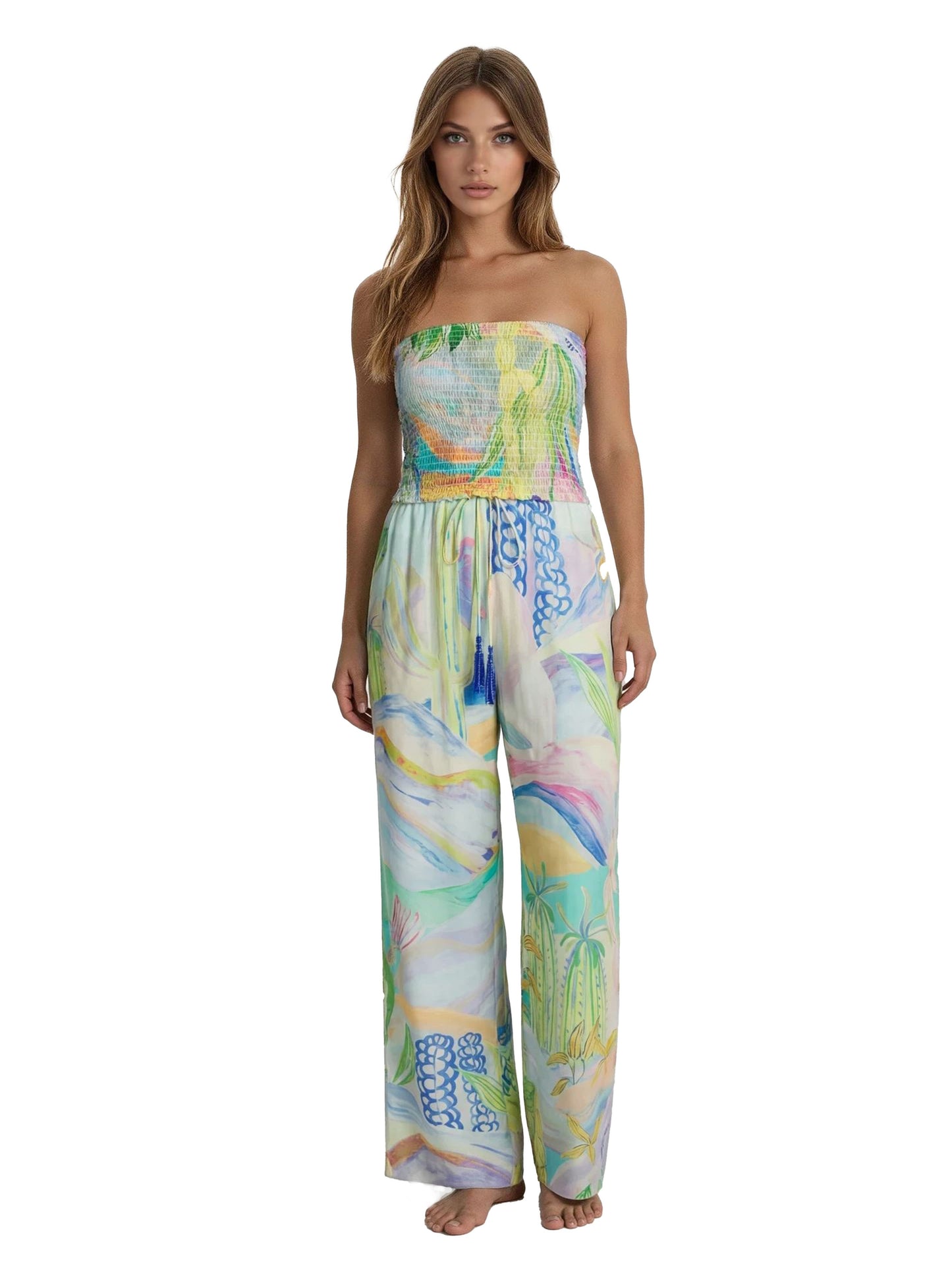 The Tulum Yuca Print Trousers - Pre Order Now