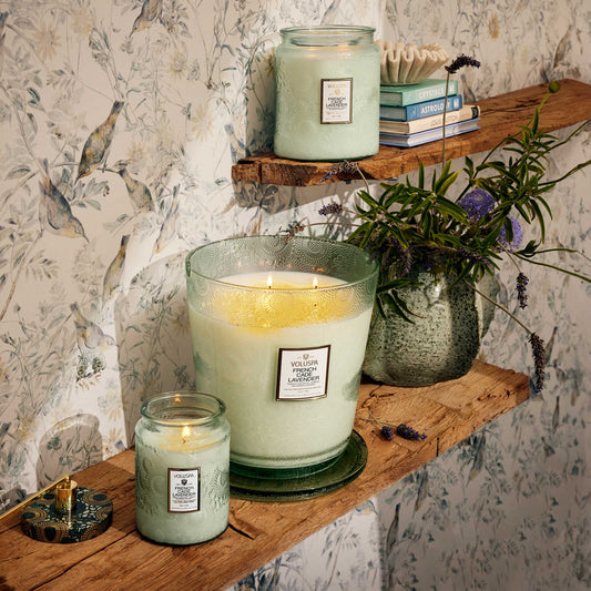 French Cade Lavendar Candle 9.0z
