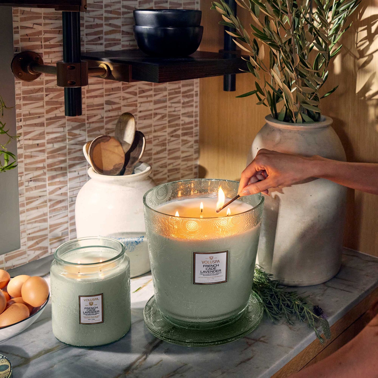 French Cade Lavendar Candle 9.0z