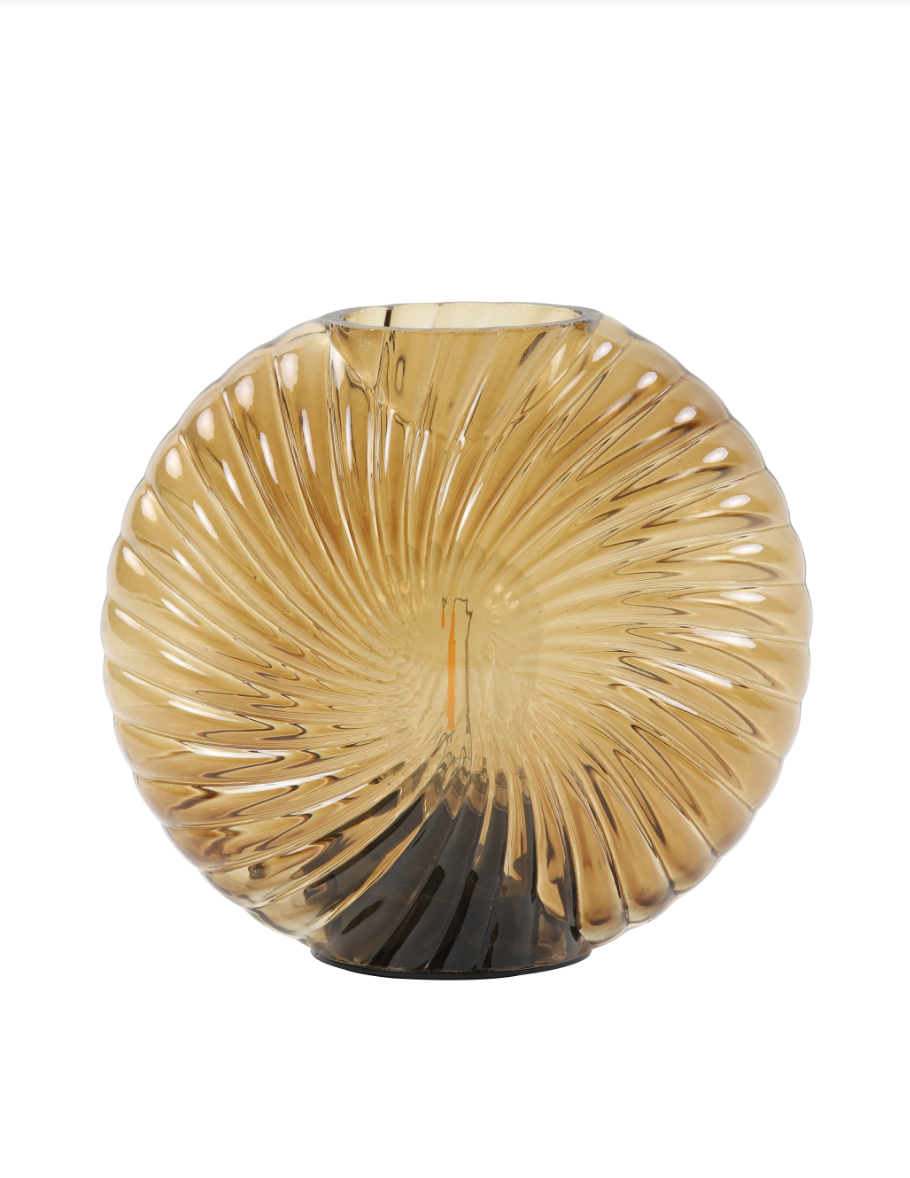 Shell Table LED Light in Caramel