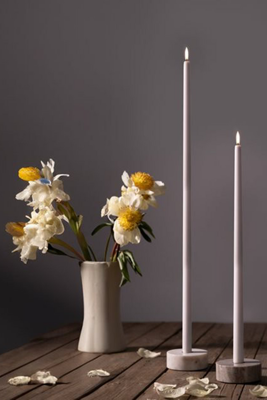 Taper Candles Nordic White 55cm
