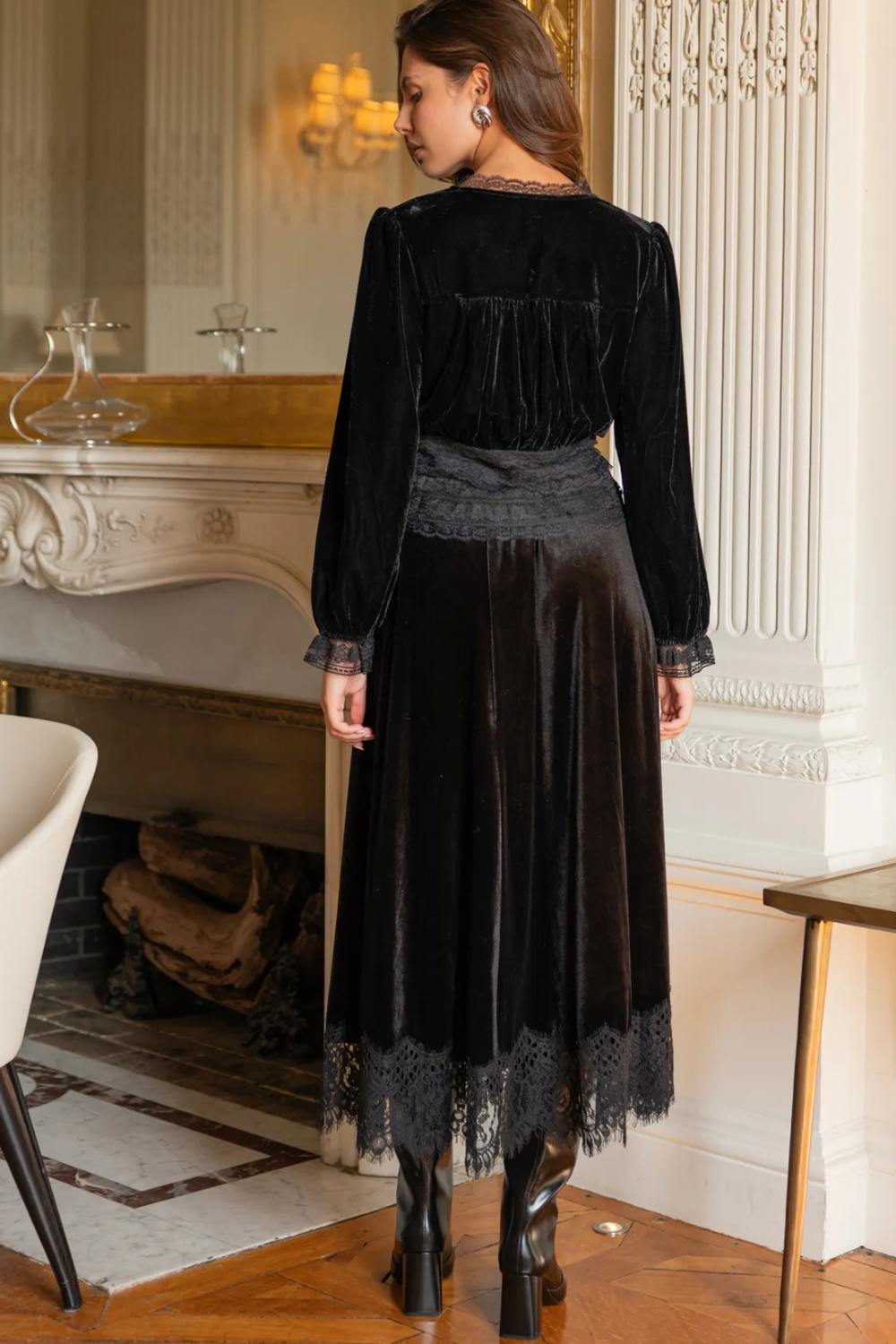 Velvet Lace Skirt