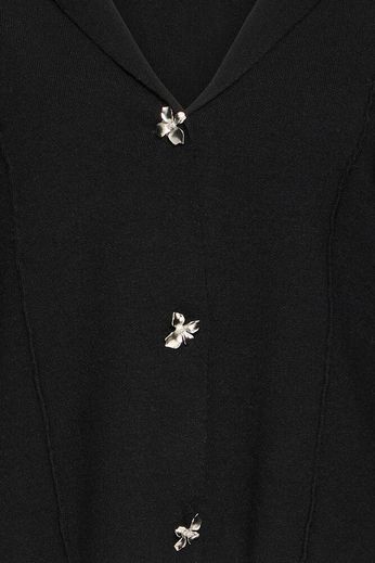 The Byotari Black Knit Blazer
