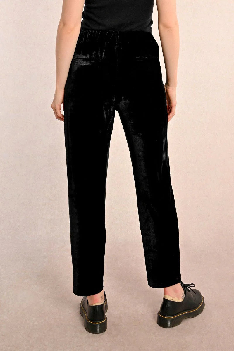 Velvet Black Trousers by Molly Bracken
