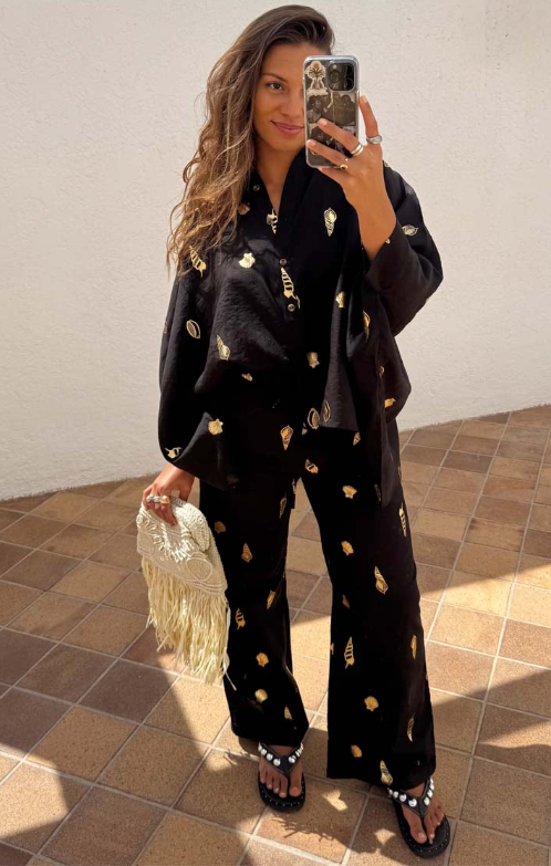 Black Shell Elissa Trousers