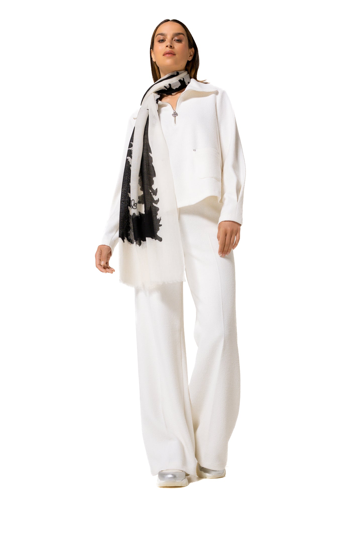 The Winona Bouclé Trousers in Winter White