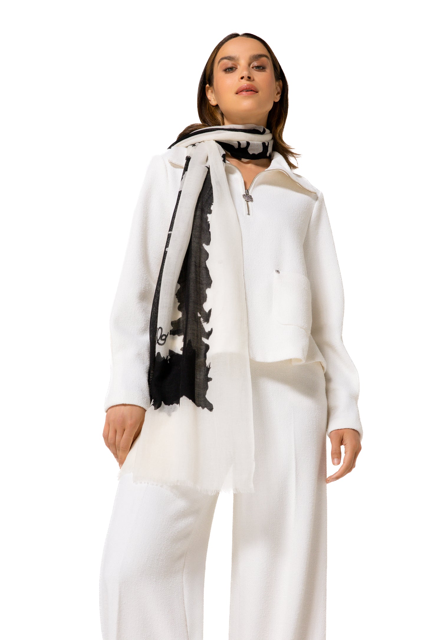 The Winona Bouclé Trousers in Winter White