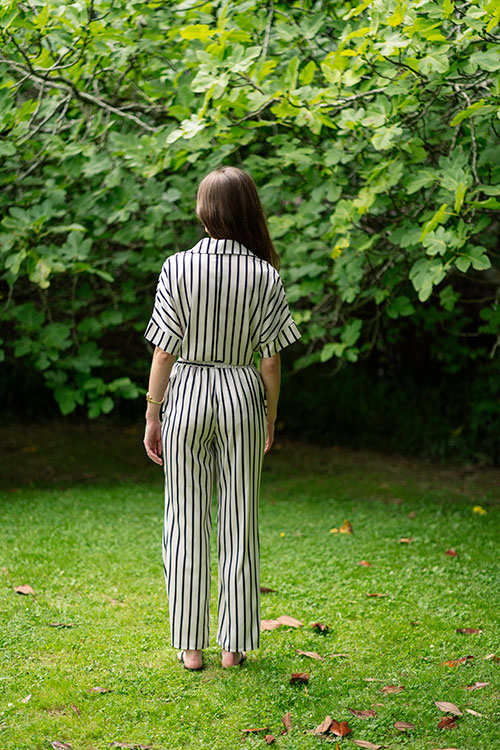 The Pinstripe Satin Trouser