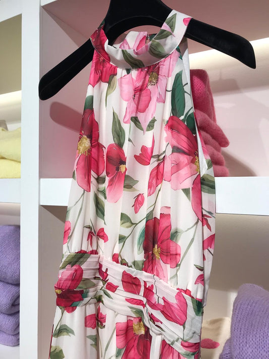The Rose Satin Halter Neck