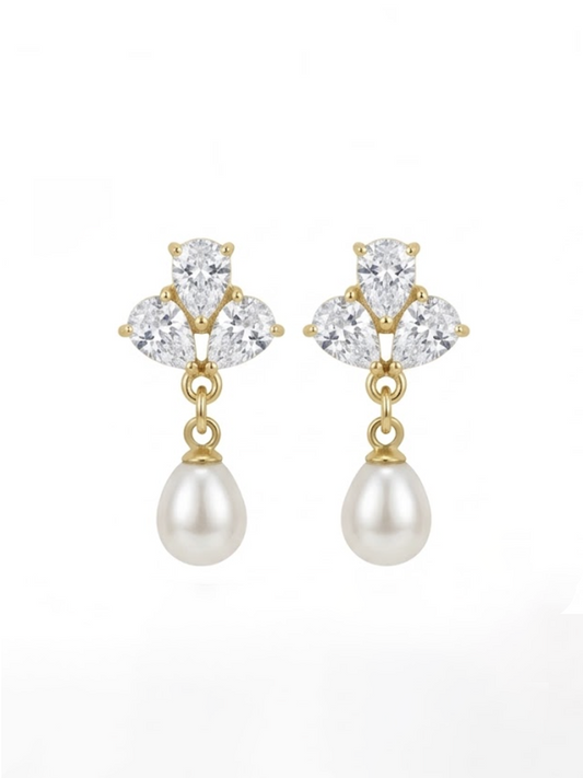 The Celine Pearl Drop Earrings