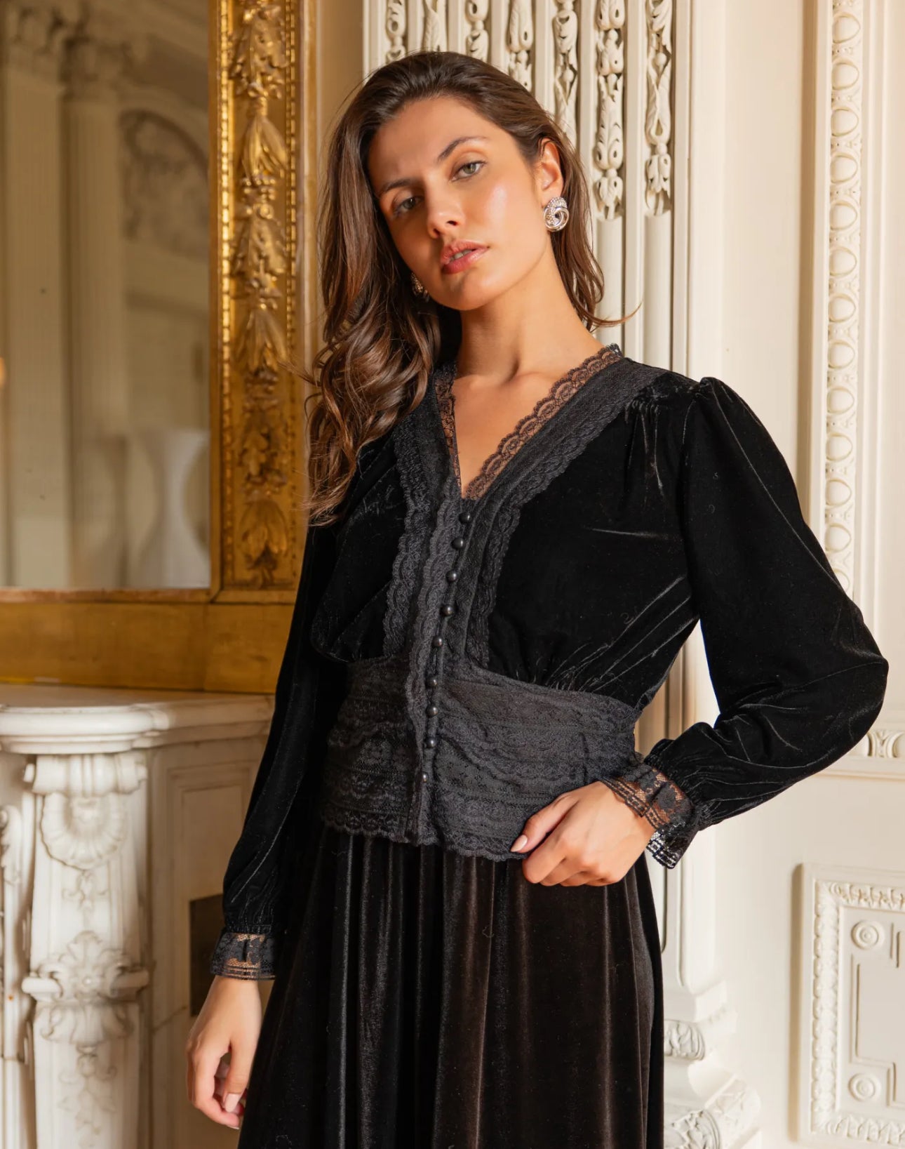 The Velvet Button Top