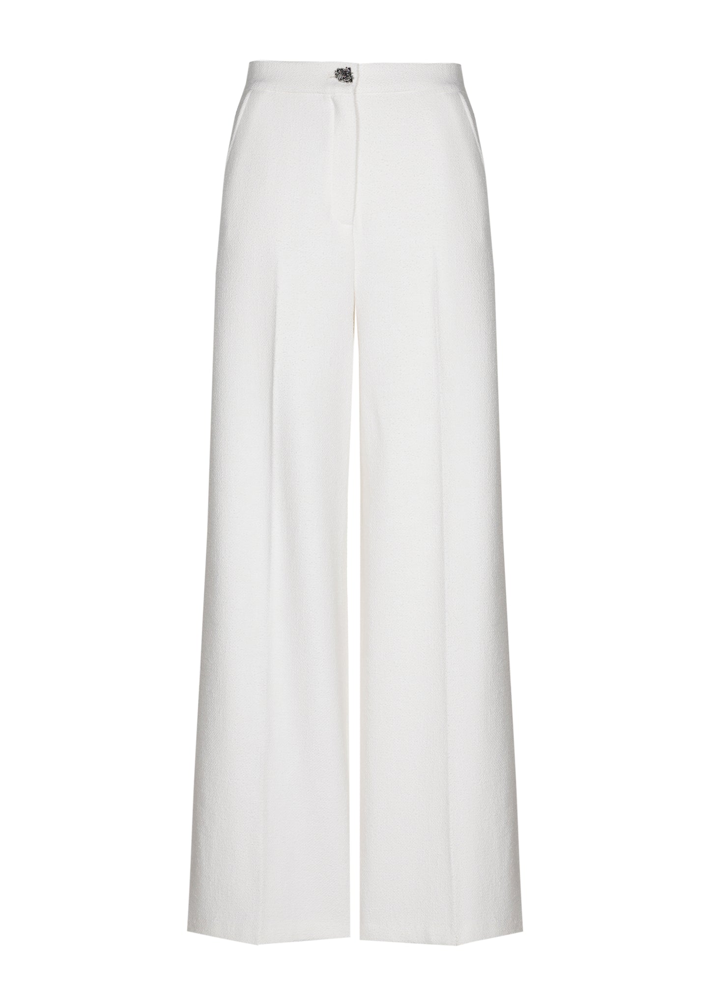 The Winona Bouclé Trousers in Winter White