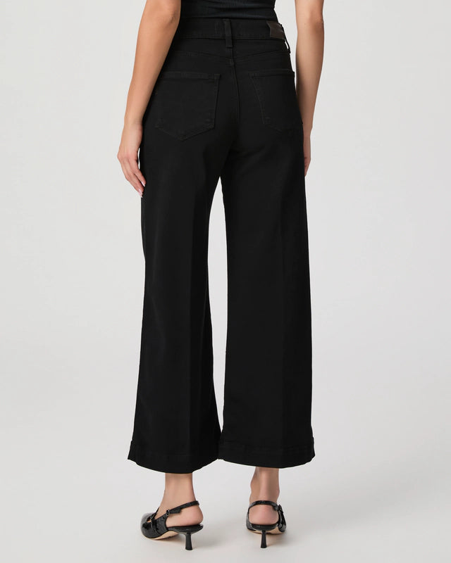 Anessa Wide Leg Jean in Black Shadow by PAIGE