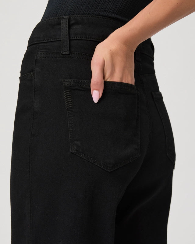 Anessa Wide Leg Jean in Black Shadow by PAIGE