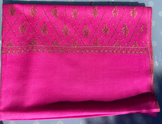 Poppy Embroidered Wrap in Bubblegum