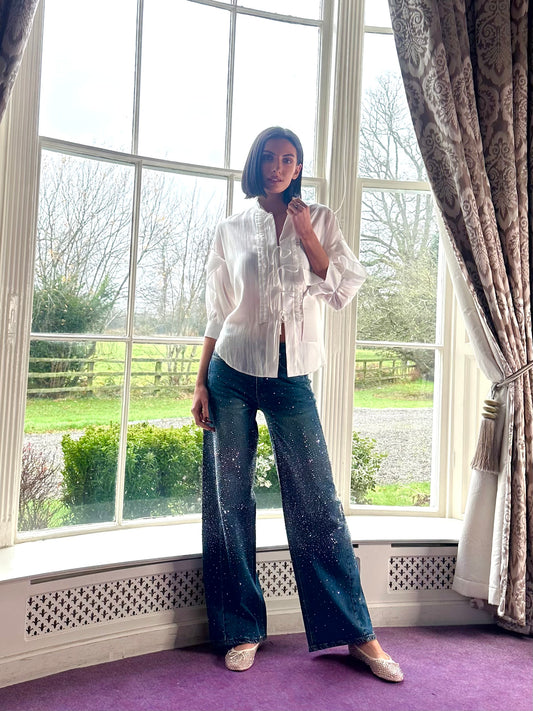 Delilah Straight Cut Sparkle Jeans