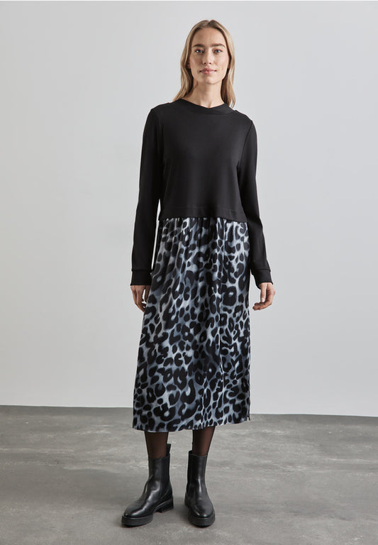 Matte Mix Leopard Plissee Dress by Street One