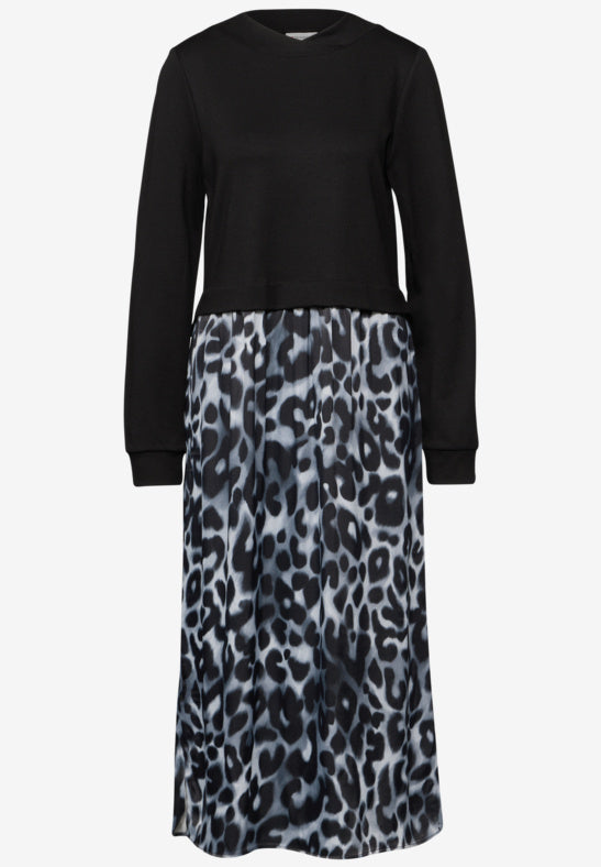 Matte Mix Leopard Plissee Dress by Street One